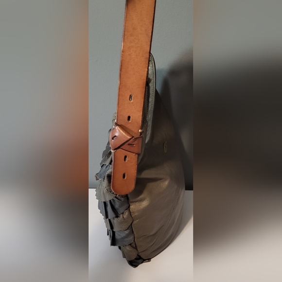 NWOT Lucky Brand Leather Boho Shoulder Handbag - Picture 4 of 8